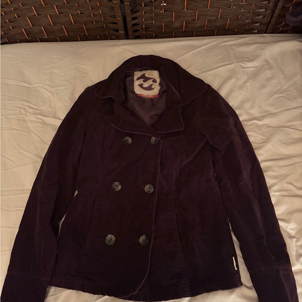 Billabong Dark Brown Pea Coat Size Small